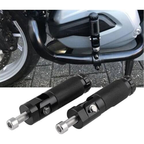 Motorcycle Foot Pedal Round Foldable Universal Aluminum Motorcycle Foot Pedal Foot Stool Nail Rear Foot Pedal Set Parts