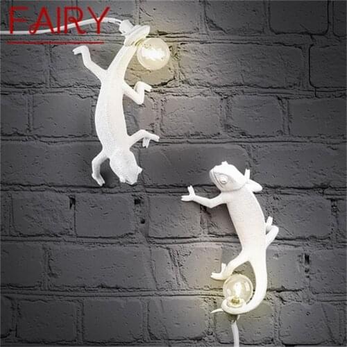 FAIRY Table Lamps Modern Nordic Creative LED Resin Cartoon Chameleon Decoration Desk Light For Home