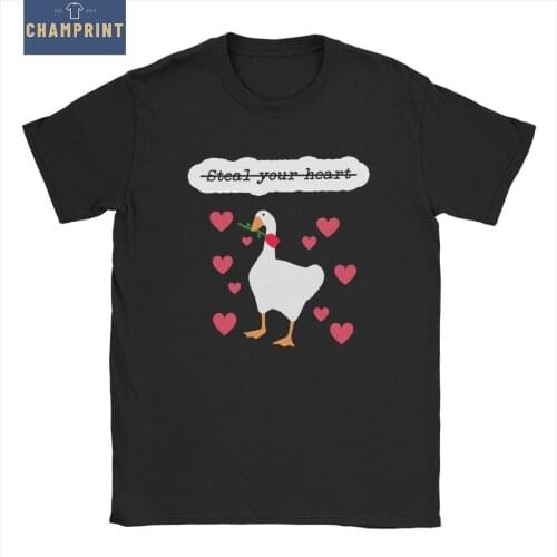 Funny Untitled Goose Game Valentine T-Shirt for Men Round Neck Cotton T Shirts Gamer Short Sleeve Tees New Arrival Tops