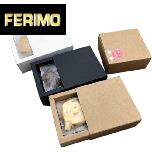 Kraft Paper Packaging Cardboard Box red / black Small Packaging Gift Box Large drawer paper Boxes Gift Jewelry Soap Candy Boxes