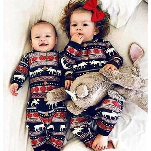 Newborn Baby Girl Christmas Clothes Autumn Full Sleeve Cartoon Knitted Infant Rompers Winter Fashion Toddler Kids Boy Jumpsuits