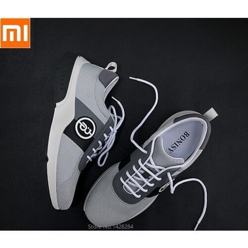 Youpin men lightweight breathable fashion sports shoes Knitted mesh breathable TPU+PU Non-slip outsole male Sneakers
