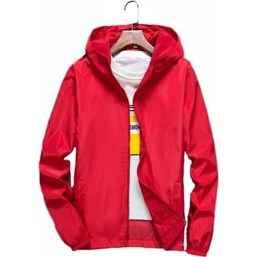 Jacket Women Plus Size 7XL Loose Hooded Casual Coat 2021 Spring Summer Thin Korean Man Lady Couple Clothing Red Jacket JD1244