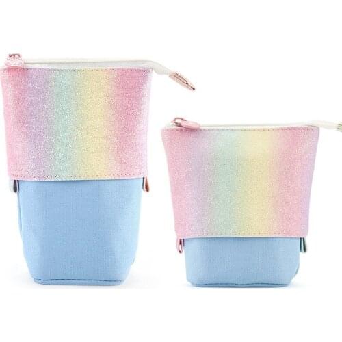 Kawaii Unicorn Pencil Case School Pencilcase for Girls Penal Stationery Pen Box Large Telescopic Pencilholder Supplies Cat Bag