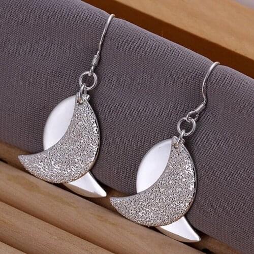 Fashion jewelry Earring For Women, Plated Earrings Gloss Moon Earrings E181 /GIVLDBPD XBJZIKRK silver color