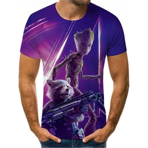 2021 summer hot sale mens 3DT shirt anime cartoon 3D digital printing casual and comfortable large size O-neck T-shirt