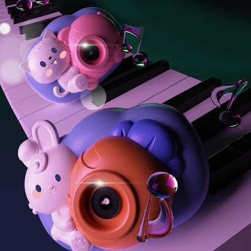 3-Piece Set Bubbles Childrens Bubble Camera Toy Cute Cat Children Bubble Blowing Toys With 50ML Bubble Water + 1PC Lanyard