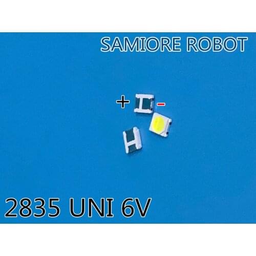 Original UNI LED 3528 2835 1210 Light Beads High Power 1W 6V Cool white For LED LCD TV Backlight Application