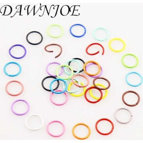 100pcs 10mm Candy colors Open Jump Ring Closed Rings Pendant Connectors ring Jewelry Findings Split Ring DIY Jewelry Findings