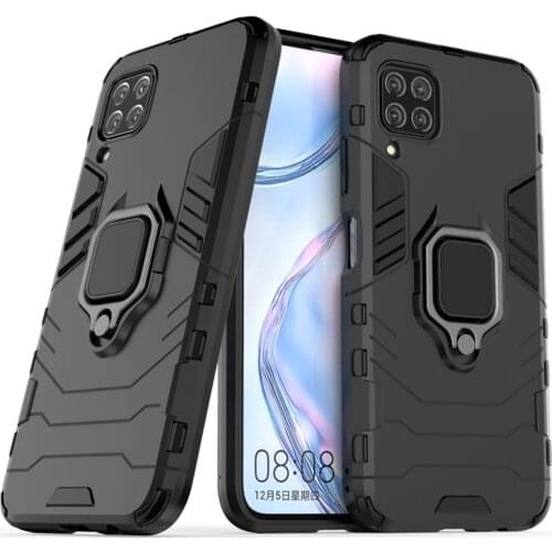 For Huawei P40 P 40 Lite Funda Shockproof Armor Case for Huawei P40 Lite Nova 6 SE 7i Case Ring Holder Stand Phone Back Cover