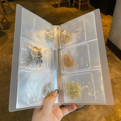 Transparent Jewelry Storage Foldable Book Album Earrings Chain Necklace Rings Display Stand Jewelry Collection Zip-lock Bag
