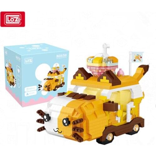 LOZ Mini Blocks Technic Car Model Bricks Building Blocks Cat car Block Set Micro Cartoon Car Bricks Christmas Gift 9260