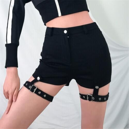 New Womens Shorts Summer High Waist Sexy Bandage Denim Shorts Hollow Nightclub Shorts Hotpants Short Pants Women Clothing