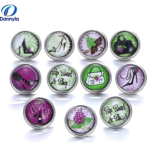 Mix Style Cross Eye National Flag 12mm Snap Charms Jewelry Fit Snap Button Earring LSSN12MM47-73