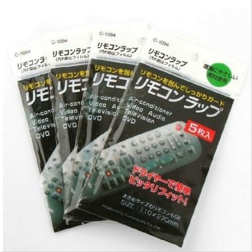 4 Packs 20Pcs Heat Shrink Film Clear Video TV Air Condition Remote Control Protector Cover Home Waterproof Protective Case