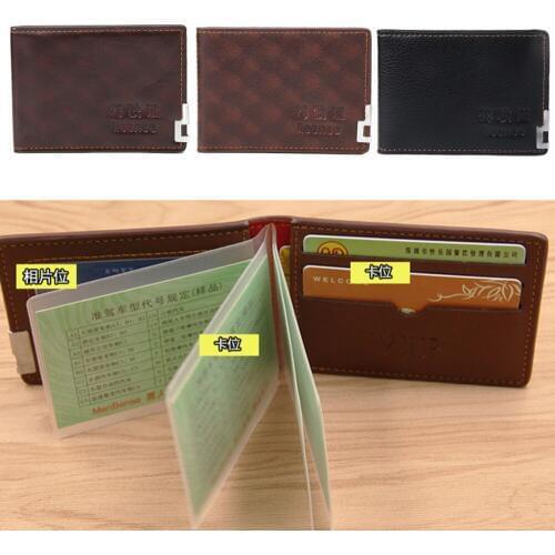 THINKTHENDO Fashion Business Credit Card Holder Men Driving License ID Card Holder Case Bifold Purse 3 Color
