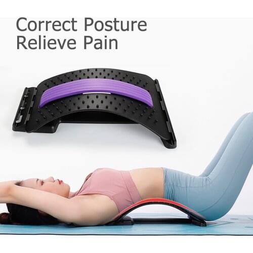 Lumbar Traction Stretching Device Waist Spine Back Pain Relief Massage Board Disc Herniation Prevention Tractor