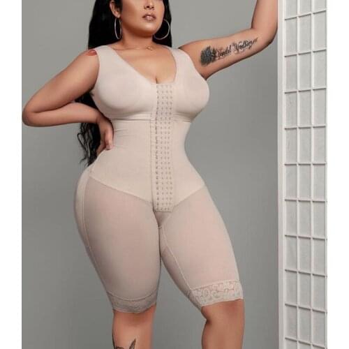 Womens 4-Breast Belt Bra Skims Lace Shaper Slimming Full Bodyshaper Fajas Colombianas Post Surgery Originales Tummy Control