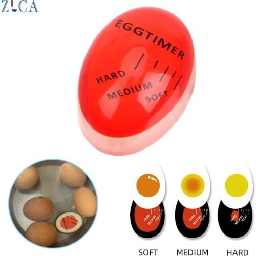 1 Color Changing Egg Timer Resin Material Yummy Soft Medium Hard Boiled Eggs Timer Cooking Kitchen Eco-Friendly Red Timer Tools