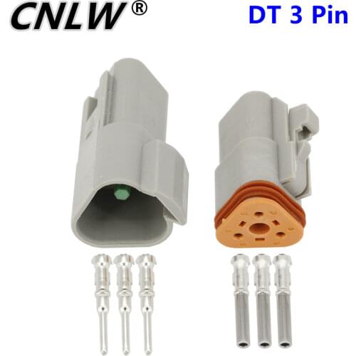 10 Sets DJ3031Y-1.6-11/21 DT Connectors 3 Pin DT04-3P/DT06-3S Automobile waterproof wire electrical connector plug 22-16AWG