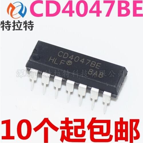 10pcs/lot CD4047BE DIP14 CD4047 DIP 4047BE new and original IC