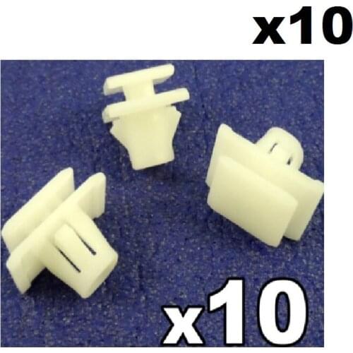 10x For Honda CRV Plastic Trim Clips for Protective Lower Door Moulding Trim Strips