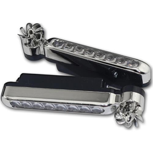 2Pcs Universal Wind Energy Car Daytime Running Lights 8 LED Daylight Headlight Lamp No External Power Supply WWO66