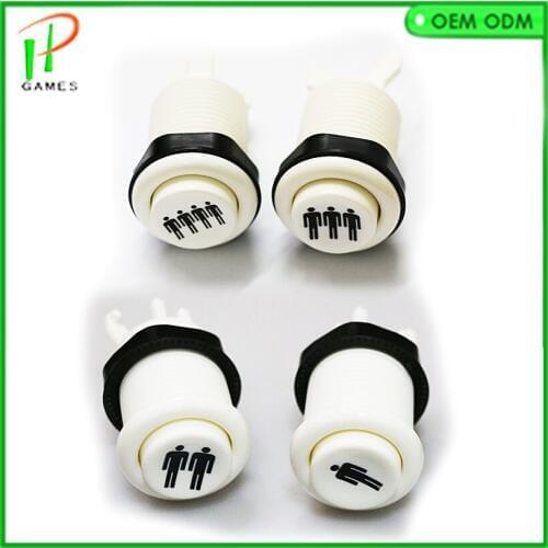 20 pcs Authentic American style Button of 1/2/3/4 player push buttons game accessories for arcade game machine cabinet DIY