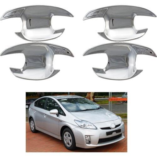 For Toyota Prius xw30 2009 2010 2012 2015 of door handle bowl cover ABS Chrome Accessories Stickers Car Styling 4pcs