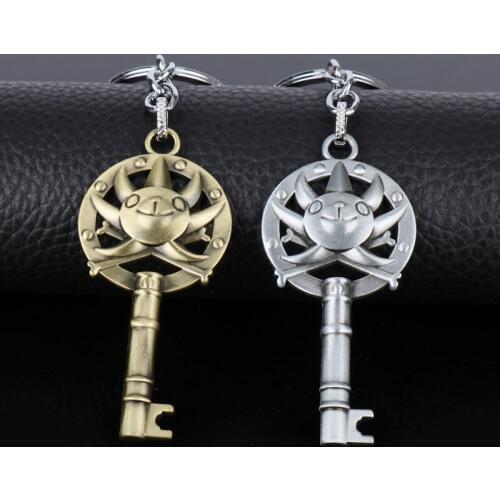 Anime One Piece Thousand Sunny Ship Logo Keychains Pendants Luffy Zoro Ace Nami Sanji Robin Car Key Rings Holder Figure Chaveiro