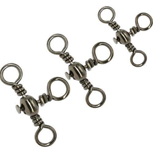 10/20-pieces 3-Way Fishing Swivels Cross Line Swivel Bass Barrel Swivels Cross Line Carp Fishing Tackle Emerillones Pesca