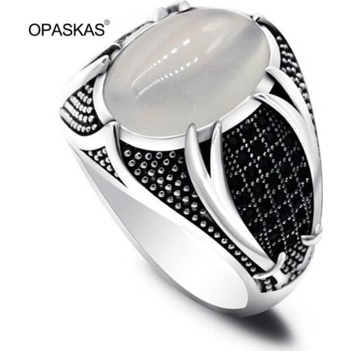 Creative Vintage Sterling Silver Ring Personalized Tiger Eye Ring Charming Jewelry Gift for Men Boys PT