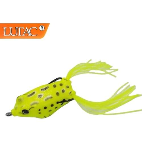 Lutac 5pcs Frog Fishing Lures Wobblers Swimbaits 50mm 9g Pesca Artificial Tackle Rubber Skir