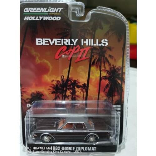 GREENLIGHT CARS 1:64 Beverly Hills Police 1982 Dodge Diplomat Hollywood 31 Collect alloy die-casting car model toys