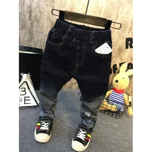 Fashion Boys BROKEN HOLE jeans pants trousers boys child jeans kids fashion baby jeans spring autumn childrens clothes AQ807