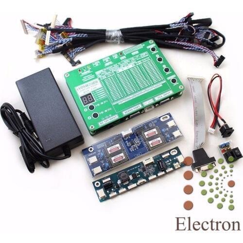 Monitor Laptop TV LCD LED Panel Tester kit For Computer TV Repair Support 7-84'' 60 Programs w/ VGA DC LVDS Cables Inverter