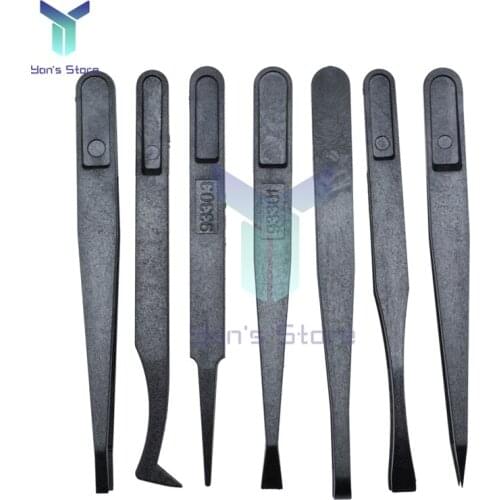 7 Pcs Anti-Static Stainless Antacid Steel Tweezer Set Maintenance Repair Tool Kit Anti Static Model Making Tool Hand Tool Set