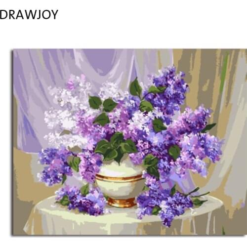 DRAWJOY Framed Picture DIY Painting By Numbers Oil Painting Of Flower Home Decor Painting&Calligraphy For Living Room