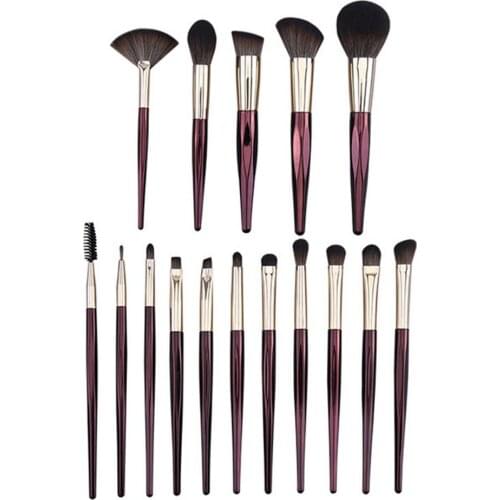 Ka Manzi fashion girl 16 makeup brush set full set of thickened mouth tube portable storage bag makeup brush