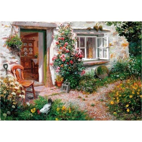 Embroidery Counted Cross Stitch Kits Needlework - Crafts 14 ct DMC Color Handmade Decor - Roses around the Door