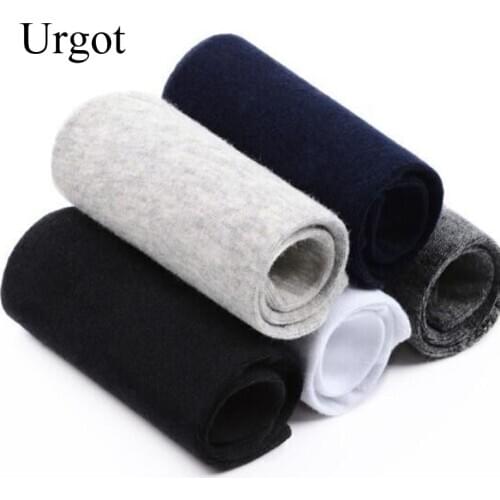 Urgot 5 Pairs Socks Mens Pure Cotton Autumn Winter Thick Socks Sweat Absorption Four Seasons Long Tube Breathable Male Socks