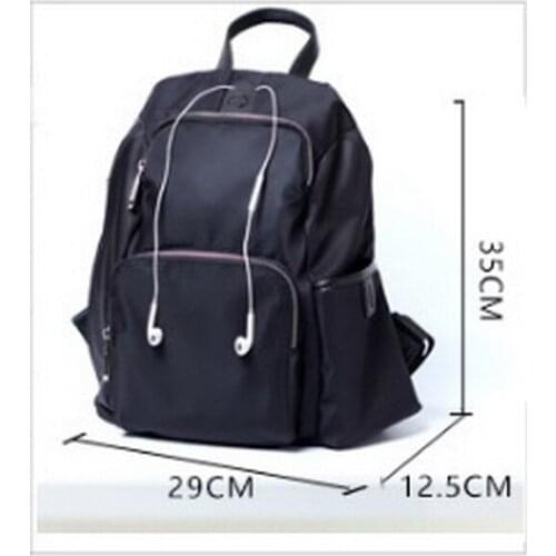 New nylon womens backpack womens bag light canvas backpack black bag m42687