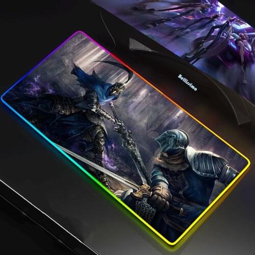 RGB LED Gaming Mouse Pad Mousepad Large Mause Pad Keyboard Desk Carpet Game Rubber No-slip Mouse Mat Gamer Desk mats Dark Souls