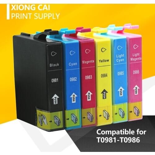 T0981 Ink Cartriage Compatible For Epson Artisan 600 700 710 800 810 725 835 837 printer for epson t0981 0981 0982 0983 0984