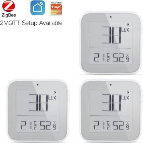 Tuya Smart Bluetooth Brightness Thermometer Real-time Light Sensitive Temperature And Humidity Detector Smart Home Need Gateway