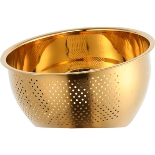 1PC Drainage Rice Strainer Bowl Convenient 304 Stainless Steel Space Saver Washing Drain Baskets Kitchen Tool