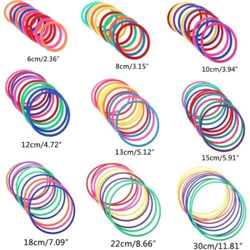 10 Pcs Plastic Toss Rings Throw Carnival Backyard Park Games Kids Intelligence Development Educational Exercise Toy