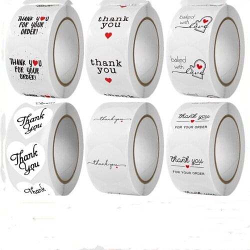 2.5cm 500pcs Baked with love glove Round Sticker Scrapbook Envelope Seal Gift Flower Decoration Stationery Label Sticker