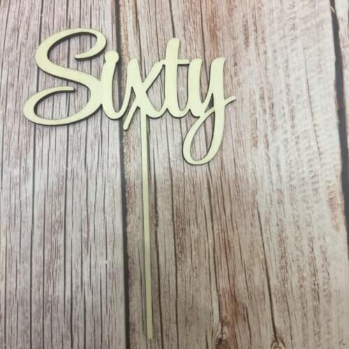20pcs sixty 60 cake topper personalised happy birthday cake topper decoration