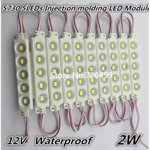 5730 5LEDs Injection molding 12V waterproof 2W LED Module super bright LED modules For Channel Letters Advertising lamp Module